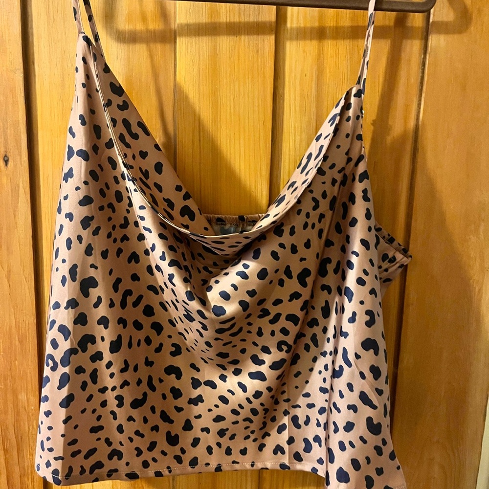 Cowl neck satin plus size cami NWT